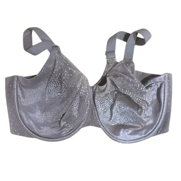 Wacoal size 40H polka dots gray bra - Picture 3 of 6